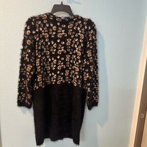 Stylish Black and Brown Women's Coat